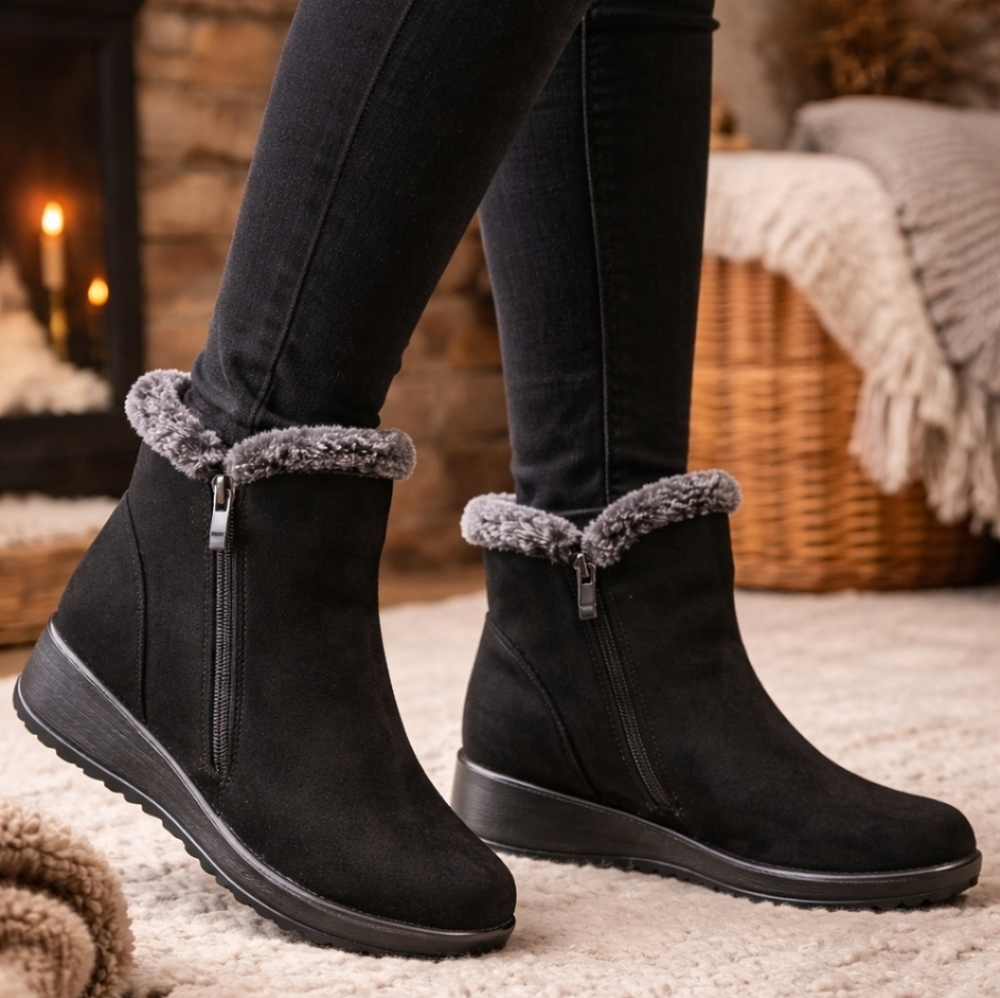 Patrizia NEW Elfrida Modern Minimalist Cozy Wedge Booties 8M